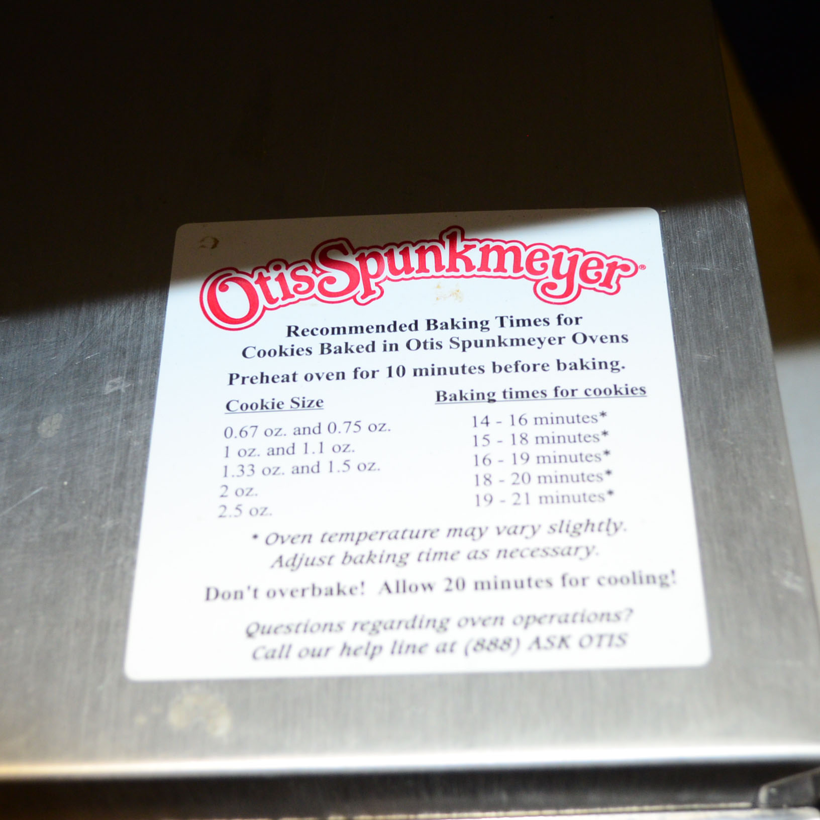 Otis Spunkmeyer Oven EBTH
